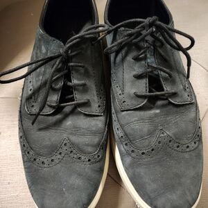 Cole Haan Mens Black Suede Oxford Shoes